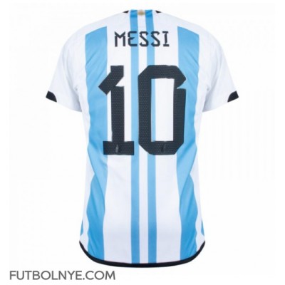 Camiseta Argentina Lionel Messi #10 Primera Equipación Mundial 2022 manga corta